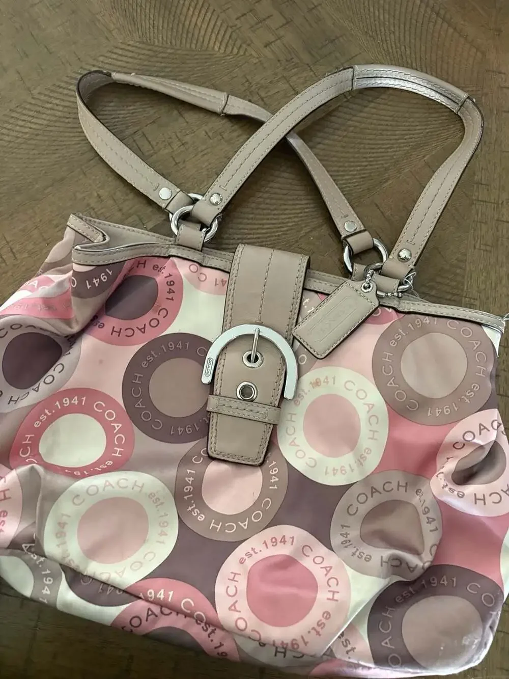 Coach Soho Snaphead Sateen Carryall Tote Bag